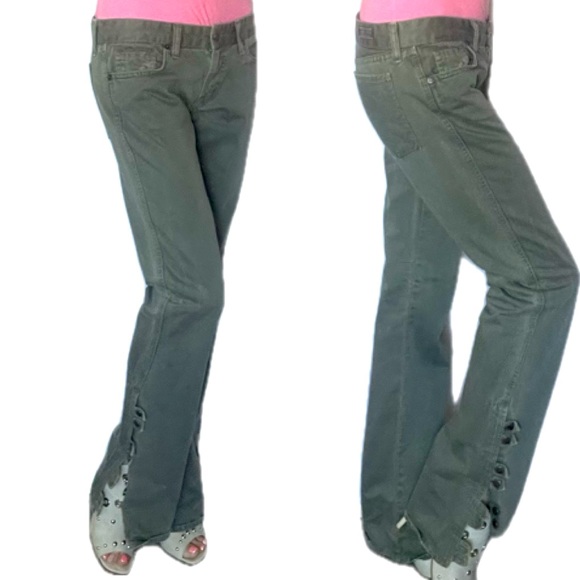 Citizens of humanity low rise, army, green jeans, size 27 - Picture 8 of 17